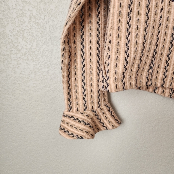 MISA NOEMIE Tweed Floral Embroidered metallic full zip jacket bell sleeve XS - Picture 9 of 11